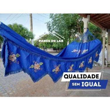 Imagem de Rede de Descanso Dormir Grande Reforçada Varanda Bordada para Casal de