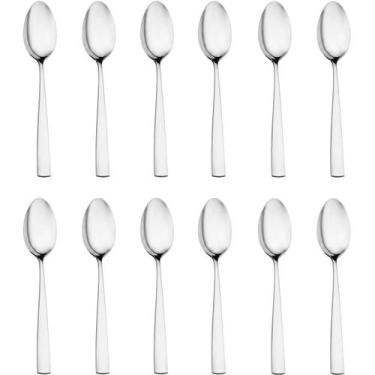 Imagem de Conjunto 12 Colheres de Mesa Aço Inox 20,5cm Pisa Wolff Talheres Mesa 