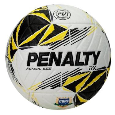 Imagem de Bola De Futsal Penalty RX 500 XXVI 2026 Selo CBFS, Branco, Amarelo