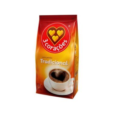 Imagem de Café Torrado e Moído 3 Corações Tradicional - Pacote 250g