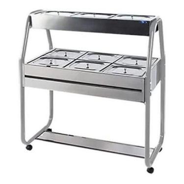 Imagem de Self Service Duplo 112 Cm 6 Cubas Quentes, 3 Frias Ibet / 220V