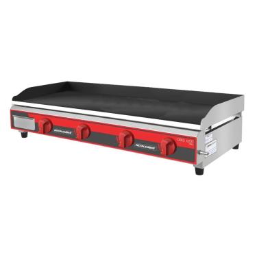 Imagem de Chapa Lanche Bifeteira Profissional a Gás CBG 1200 PRO Área Útil 1200 X 525mm Vermelho Metalcubas