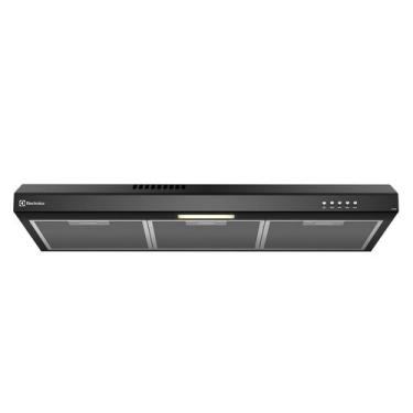 Imagem de Depurador de Ar Electrolux 80cm Preto Alto Poder de Sucção, Luz LED e Filtragem Dupla (DE8SB)
