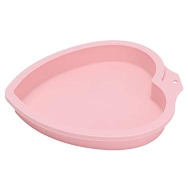 Imagem de Assadeira macia, molde de silicone para bolo não tóxico confiável à prova d'água grau alimentício para sobremesa(Trombeta do amor rosa)