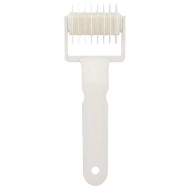 Imagem de idalinya Rolo de massa de treliça, cortador de biscoitos, pizza, pastelaria, cozinha, panificação, artesanato, ABS branco, 19 cm, 58 g