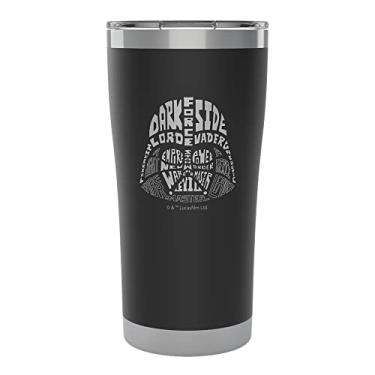 Imagem de Tervis Copo térmico Star Wars com estampa Wordle do personagem Darth Vader com parede tripla mantém as bebidas frias e quentes, Legacy de 590 ml, Darth Vader - Onyx Shadow