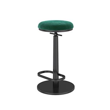 Imagem de Bancos De Bar Cadeira De Balcão Sem Encosto Ajustável Em Altura, Banquinho Giratório Com Apoio Para Os Pés, Banquinho De Ferro Forjado Moderno, Ilha De Cozinha, Bistrô, Banquinho De Restaurante