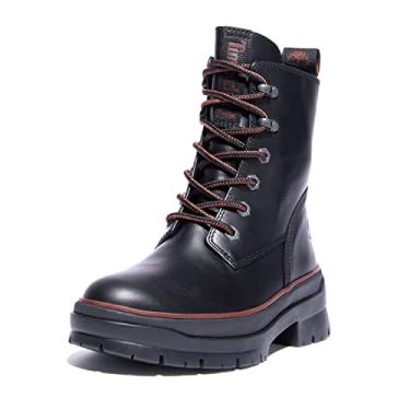 Imagem de Timberland Malynn Ek+ Bota feminina à prova d'água com cadarço, Grão integral preto, 10