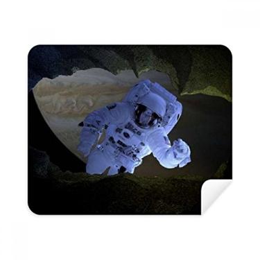 Imagem de Pano de limpeza de tela Galaxy Astronaut Dark Night Sky 2 peças de tecido de camurça