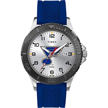Imagem de Timex NHL Relógio Gamer masculino de 42 mm, Saint Louis Blues, Moderno