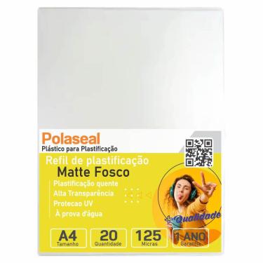 Imagem de Polaseal Plástico Para Plastificação Fosco A4 0,05mm 20un