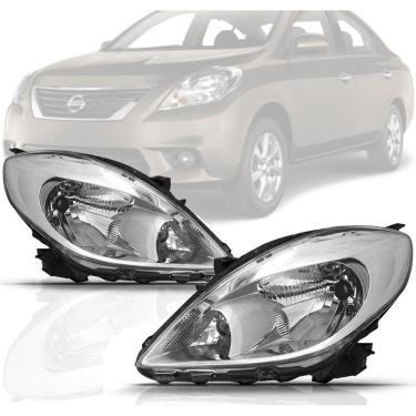 Imagem de Par Farol Nissan Versa 2011 2012 2013 2014 11 12 13 14