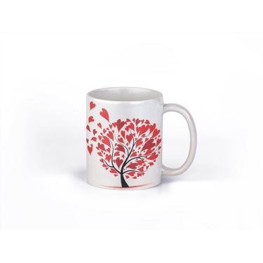 Imagem de Caneca ECF Árvore do Amor Branca Porcelana 325ml