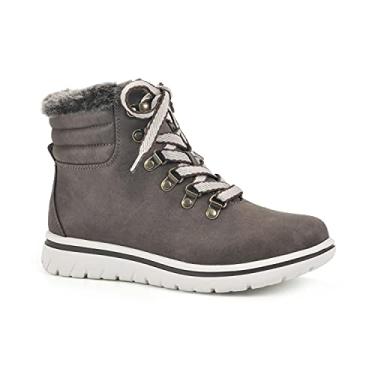 Imagem de CLIFFS BY WHITE MOUNTAIN Bota feminina casual estilo caminhante Shoes Hallett, Pedra/tecido/pele, 7.5 Wide