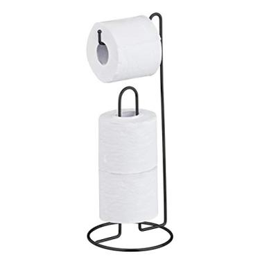 Imagem de Porta Papel Higienico de Chão Suporte para 3 Rolos Preto