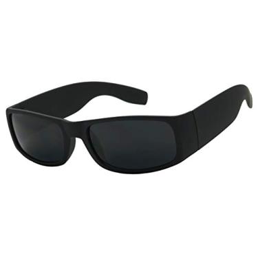 Imagem de Óculos de sol quadrado quadrado quadrado retangular ShadyVEU Super Flat Top Hardcore Cholo OG Gangster Dark Black Matte