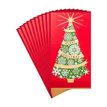 Imagem de Hallmark Pacote de porta-cartões de presente ou dinheiro de Natal, pensando em você no Natal (10 cartões com envelopes)