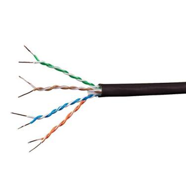 Imagem de Monoprice Cabo Ethernet de cobre puro 1000' 23AWG Cat6a 650MHz UTP sólido, classificação Riser-Rated (CMR), preto - (118600)