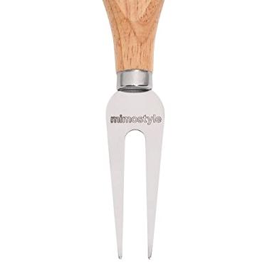 Imagem de Garfo P/queijo Inox Cabo Madeira Mimo Style Prata No Voltagev