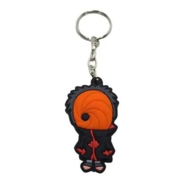 Chaveiro Metal Símbolo Akatsuki Anime Ninja Naruto Geek no Shoptime