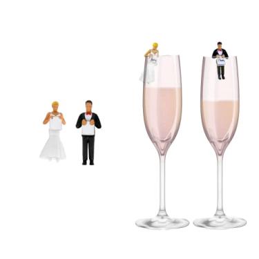 Imagem de Drinking Buddies - Happy Couple Cocktail/Wine Glass Markers count of 2