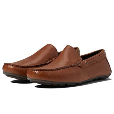 Imagem de MJNY Mens Casual Comfortable Genuine Leather Lightweight Driving Moccasins Classic Fashion Venetian Loafer Slip On Breathable Driving Loafer Cognac Grainy 8.5