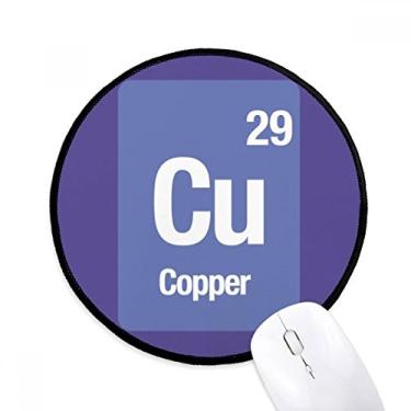Imagem de Copper Chemical Element Science Mouse Pad Desktop Office Tapete Redondo para Computador