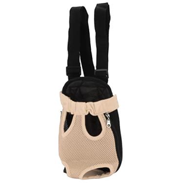 Imagem de Pssopp Pet Carrier Backpack Dog Carriers Chest Bag Hands Chest Carrier Four Legs Out Backpack Bag for Small Medium Dogs Cats Hiking Outdoor Travel(S Beige)