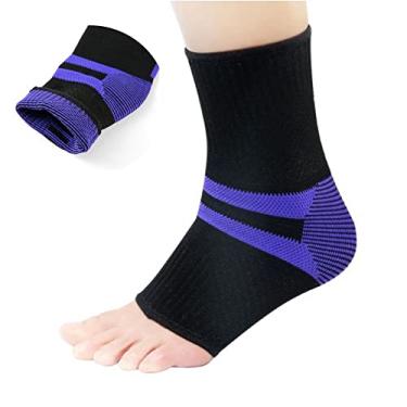 Imagem de Tornozeleira Mesh Knit Compressão Flexibilidade Estabilidade Tornozelo Esportiva Academia Ortopédica (M)