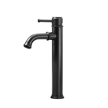 Imagem de LIDON Torneira para pia de banheiro torneira de banheiro preta antiga torneira da pia do banheiro manípulo único torneira da pia do banheiro alta para jardim, preto A (cor: preto B)