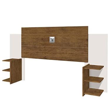 Imagem de Cabeceira Box Casal Quarto Acapulco Jequitiba c/Prateleiras