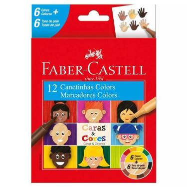 Imagem de Canetinha Caras E Cores Com 12 Cores Faber Castell