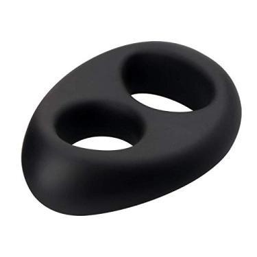 Imagem de LOVETOYS Anel Peniano Em Silicone Duplo - Black Soft Silicone Dick Ring