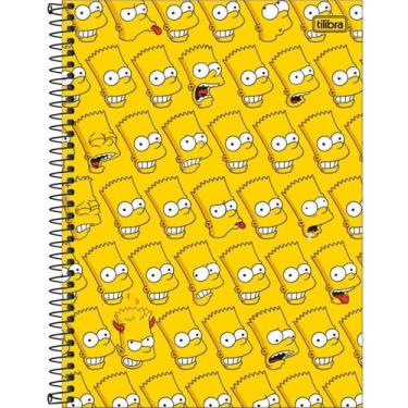 Imagem de Caderno Espiral Capa Dura Universitário 10 Matérias Simpsons 160 Folha