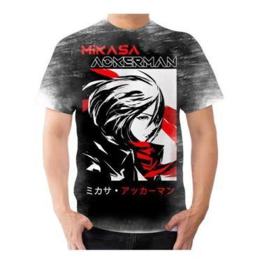 Imagem de Camisa Camiseta Personalizada Estilosa Mikasa Ackerman - Estilo Kraken