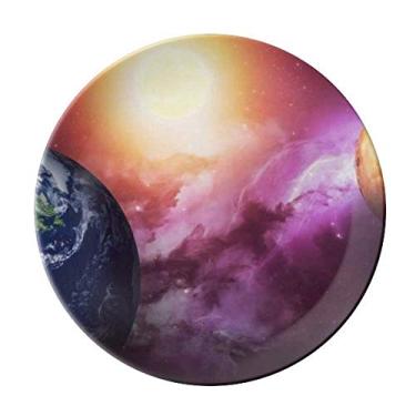 Imagem de Planeta Terra, vermelho, azul, colorido, prato decorativo, salver, louça, louça de jantar