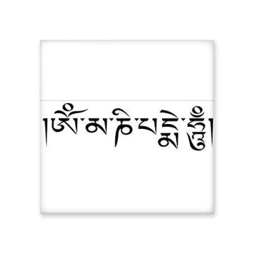 Imagem de Personagem de sânscrito da alfândega, palavras, azulejo de cerâmica, decalque brilhante, pedra adornada de tijolos