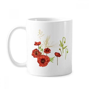 Imagem de Caneca de cerâmica de café de porcelana com pintura de plantas de milho