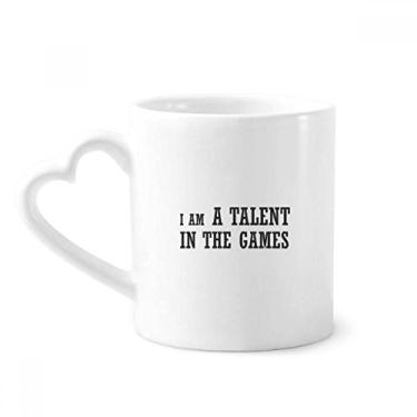 Imagem de Caneca I Am A Talent Games Caneca de café de cerâmica copo de coração de vidro