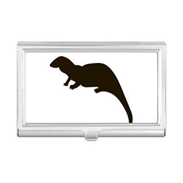 Imagem de Porta-cartões Black Seaotter Animal Portrayal Porta-cartões Carteira de bolso