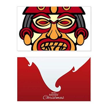 Imagem de Letra de natal indiana abstrata com mastro de totem e carinha de Natal