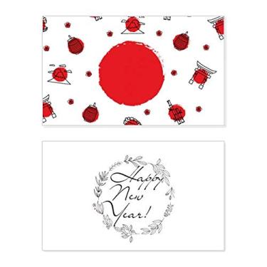 Imagem de Cartão de felicitações com a bandeira nacional da cultura japonesa, presente de mensagem de abençoada