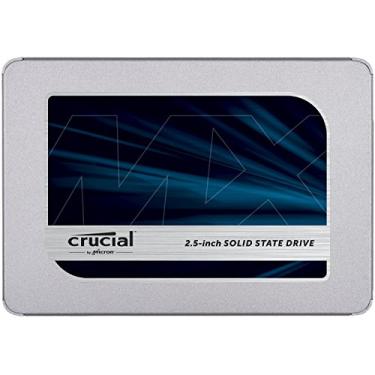 Imagem de SSD Micron Crucial Mx 500 2000Gb SATA 2,5" 7Mm (Com Adaptador de 9,5Mm), Preto