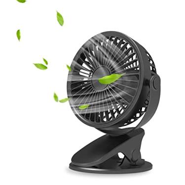 Imagem de Clipe no mesa | carrinho com fluxo ar forte e baixo ruído - Mini ventilador portátil para carrinho passeio acampamento viagem, clipe recarregável e Utoya