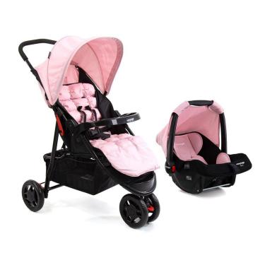 Imagem de Carrinho Voyage Delta Com Bebe Conforto Rosa