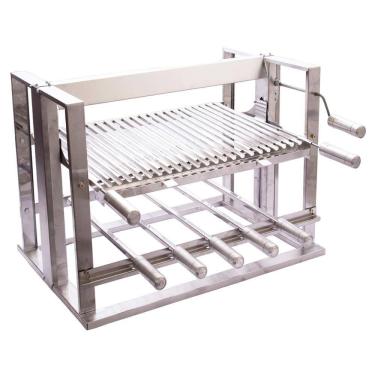 Imagem de Churrasqueira Elevatória Fast Gourmet com 5 Espetos e Grelha Parrilha EG05