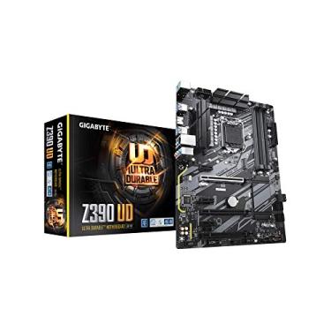 Imagem de GIGABYTE Z390 UD (LGA 1151 (Série 300) Intel Z390 SATA 6Gb/s ATX Intel placa-mãe para mineração de criptomoedas com decodificação 4G acima, 6 x slots PCIe)