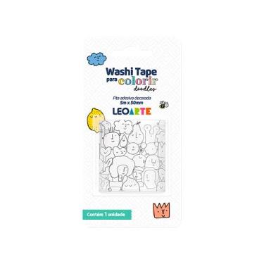 Imagem de Washi Tape Colorir Doodles 50mmx5m 1 Und Leoarte