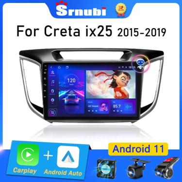 Imagem de Srnubi-Android 11 Rádio do Carro para Hyundai Creta IX25 2015-2019  leitor multimídia  2 Din