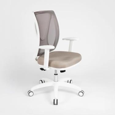 Imagem de Cadeira de escritório Alma bege com braços regulaveis - Rossi Cadeiras